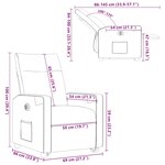 vidaXL Fauteuil inclinable électrique crème tissu