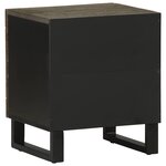 vidaXL Table de chevet noir 40x33x46 cm bois de manguier solide