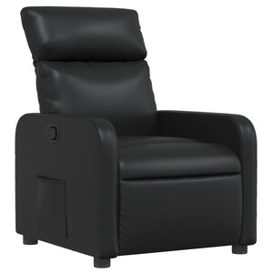 vidaXL Fauteuil inclinable Noir Similicuir