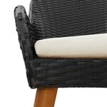vidaXL Ensemble de Salle à Manger Jardin 9 Pièces Noir Poly Rattan