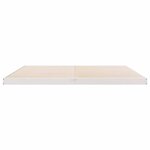 vidaXL Cadre de lit surélevé Blanc 200 x 220 cm Bois de pin massif