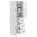 vidaXL Ensemble de Meubles 2 Pièces Blanc brillant Bois d'ingénierie