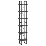 vidaXL Armoire haute Gris 40x30x210 cm Bois de pin solide