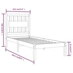 vidaXL Cadre de lit sans matelas blanc bois massif 90x200 cm