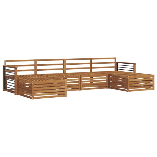 vidaXL Ensemble de canapés d'extérieur 6 pc Naturel