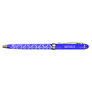 Stylo fin en métal laqué violet - Nathalie