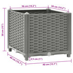 vidaXL Lit surélevé 40x40x38 cm Polypropylène