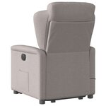 vidaXL Fauteuil inclinable de massage Taupe Tissu