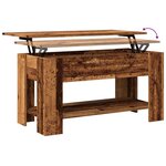 vidaXL Table basse vieux bois 101x49x52 cm bois d'ingénierie