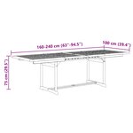 vidaXL Ensemble à manger de jardin 7Pièces bois d'acacia solide textilène