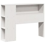 vidaXL Lit bibliothèque sans matelas blanc 75x190cm bois de pin massif