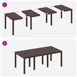 vidaXL Ensemble de salle à manger pour jardin 7 Pièces Marron Rattan Polt