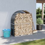 vidaXL Porte-bûches anthracite 120x45x140 cm acier galvanisé