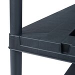 vidaXL Étagères de rangement 2 Pièces Noir 220 kg 90x40x138 cm Plastique