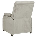 vidaXL Fauteuil de massage gris clair tissu microfibre