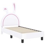 vidaXL Cadre de lit pour tout-petit avec tête de lit Blanc 70 x 140 cm