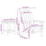 Ensemble de jardin 3 pièces vidaXL blanc HDPE