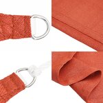 vidaXL Voile d'ombrage 160 g/m² Terre cuite 5x5 m PEHD