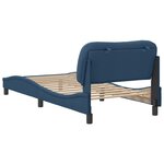 vidaXL Cadre de lit sans matelas bleu 90x200 cm tissu
