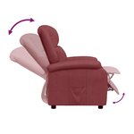 vidaXL Fauteuil inclinable Rouge bordeaux Similicuir