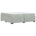 vidaXL Cadre de lit avec matelas Gris clair 200 x 200 cm tissu