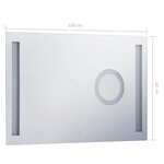 vidaXL Miroir mural à LED de salle de bain et capteur tactile 100x60cm