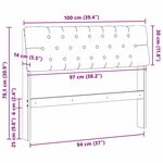 vidaXL Tête de lit capitonnée Taupe 100 cm Pin massif