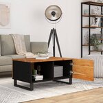 vidaXL Table basse 80x50x40 cm Bois d'acacia solide et d'ingénierie
