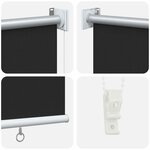 vidaXL Store enrouleur Protection UV Anthracite 140 x 230 cm Polyester