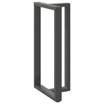vidaXL Pieds de table de bar en T  2 pièces  anthracite  60 x 35 x (110-111) cm  acier