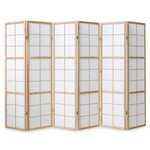 Paravent bois 6 pans clair