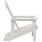 vidaXL Chaise Adirondack Blanche 74x82x91 cm HDPE