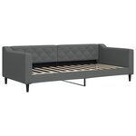 vidaXL Lit de jour avec gigogne sans matelas gris foncé 90x200 cm