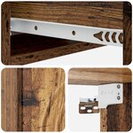 vidaXL Table d'appoint murale 59 x 34 5 x 17 cm Bois d'ingénierie