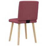 vidaXL Chaises à manger lot de 2 rouge bordeaux tissu