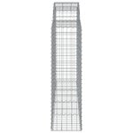 vidaXL Paniers à gabions arqués 3 Pièces 200x50x140/160 cm Fer galvanisé