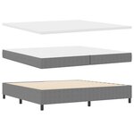 vidaXL Lit à ressort LED Gris clair et blanc 200 x 200 cm