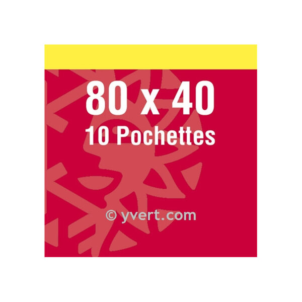 Pochettes simple soudure 80 x 40 mm pour timbre type Air Espace. Fond - Noir