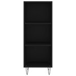 vidaXL Buffet noir 34 5x32 5x90 cm bois d'ingénierie