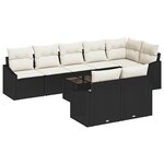 vidaXL Ensemble de salle à manger pour jardin 9 Pièces Marron et Crème