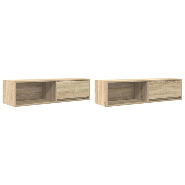vidaXL Meubles TV 2 Pièces chêne sonoma 100x31x25 5 cm bois d'ingénierie