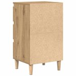 vidaXL Cabinet de chevet avec tiroir chêne artisanal 40 x 35 x 70 cm
