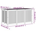 vidaXL Boîte de rangement de jardin 150x80x75 cm bois massif d'acacia