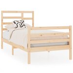 vidaXL Cadre de lit sans matelas bois massif 75x190 cm