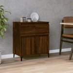 vidaXL Buffet Chêne marron 60x35x70 cm Bois d'ingénierie