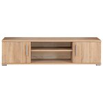 vidaXL Unité murale TV avec lumières LED Chêne sonoma