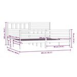 vidaXL Cadre de lit Bois massif 200x200 cm