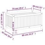vidaXL Jardinière avec doublure 80x42x40 cm bois massif d'acacia