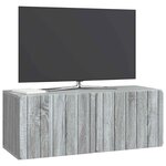 vidaXL Meuble TV mural Sonoma gris 78 5 x 31 x 30 cm Bois d'ingénierie