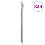vidaXL Piquets de tente 24 Pièces forme de V 29 5cm Ø20mm acier galvanisé